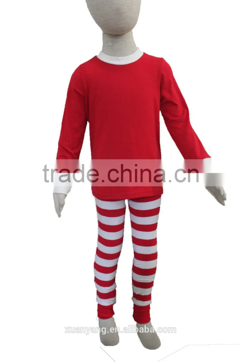 2015 new arrive boutique hot sale OEM service kid Christmas pajamas