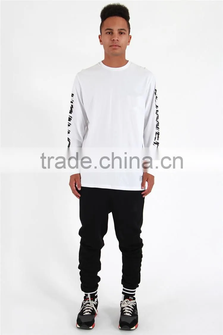 Cheap mens plain jogger fashion black jogger pants casual loose pants