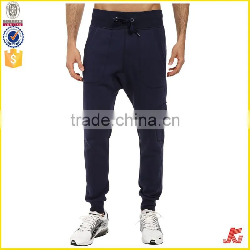 Men knit plain side pockets pants