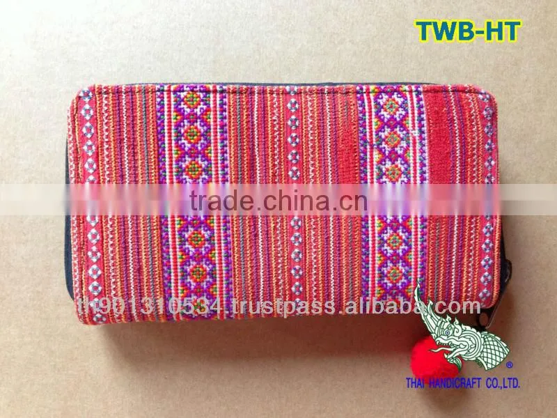 Embroidered HMONG HILL TRIBE Clutch Wallet Coin Money Bag Purse
