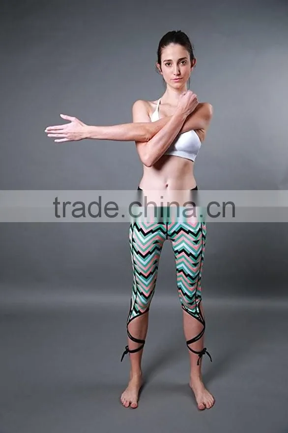 Wholesale Fashion Design Women Sports Leggings Tight Yoga Pants Fancy Dance Leggings