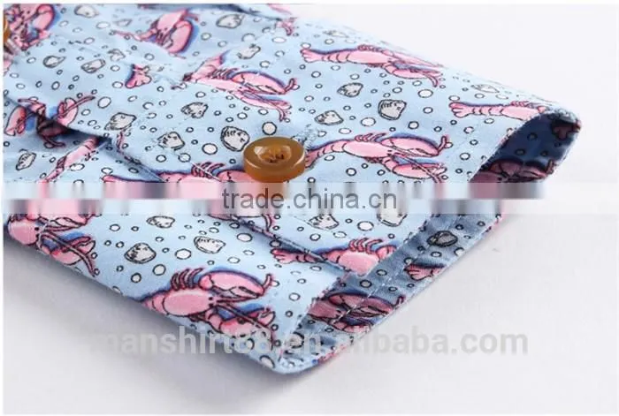 Latest long sleeve shirt designs for men printed fabric men shirt embroidery design