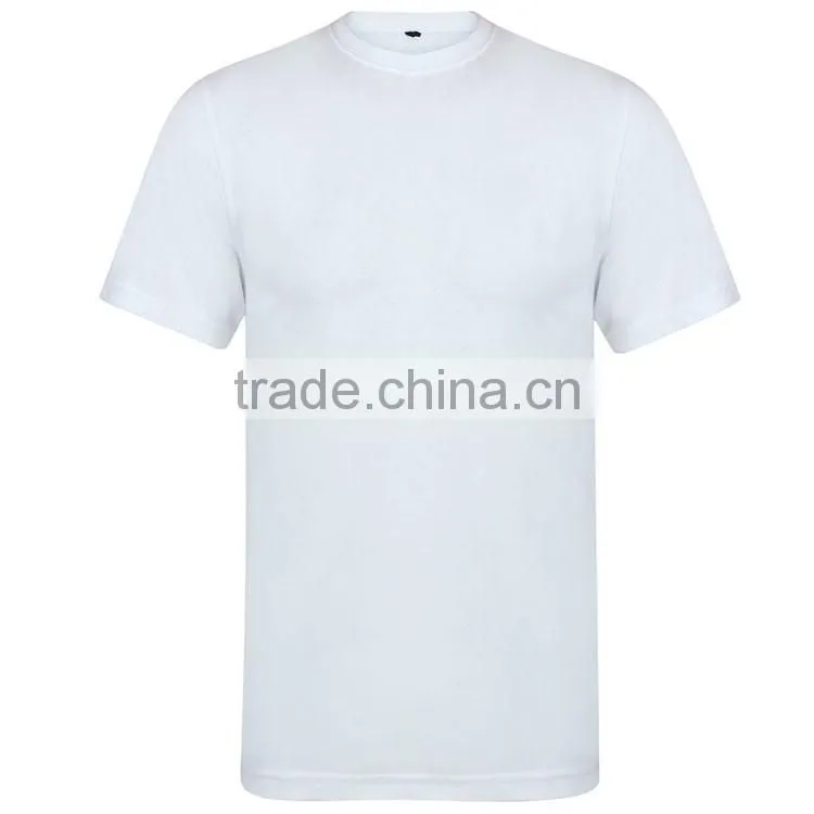 Guangzhou Shandao OEM Factory Summer Plain O-neck Short Sleeve 180g 40% Cotton 60% Polyster Custom Athletic Fit shirt