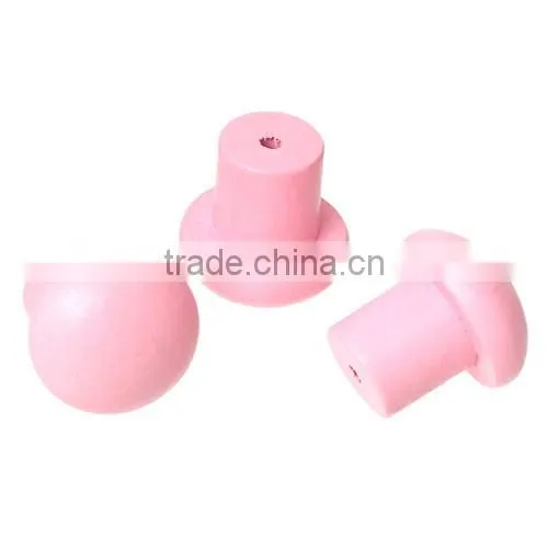 Pink Mushroom Wood Jewelry Case Box Drawer Pull Handle Knobs 20mmx20mm