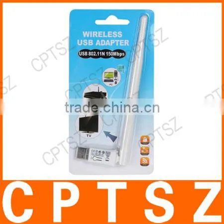 150Mbps Mini WIFI Wireless USB LAN Adapter 150M 802.11n / g / b Wi fi Network Card for PC TV with Antenna Computer Accessories