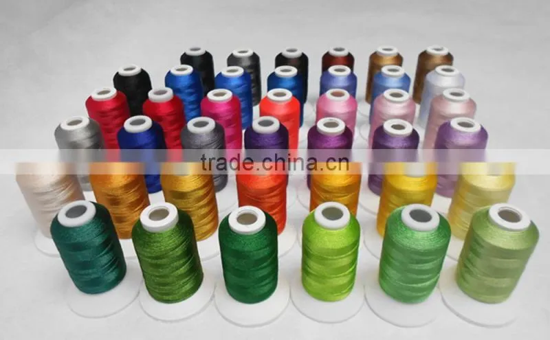 Brand New Brother Colors Machine Embroidery Thread Polyester Thread Set 1000m *40 , 120d/2(40wt), Free Shipping