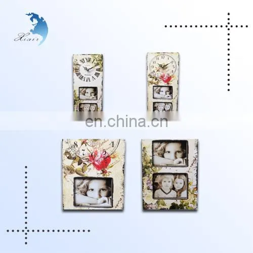 China Multi-function Antique Decorative Wall Wood Carving Clock