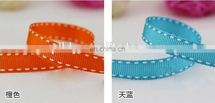 various colours 1cm saddle stitch grosgrain ribbon