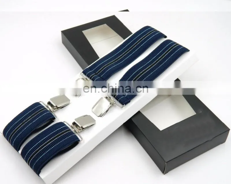 Yiwu wholesale fashion X shape Jacquard braces suspenders for men custom suspenders men's suspenders