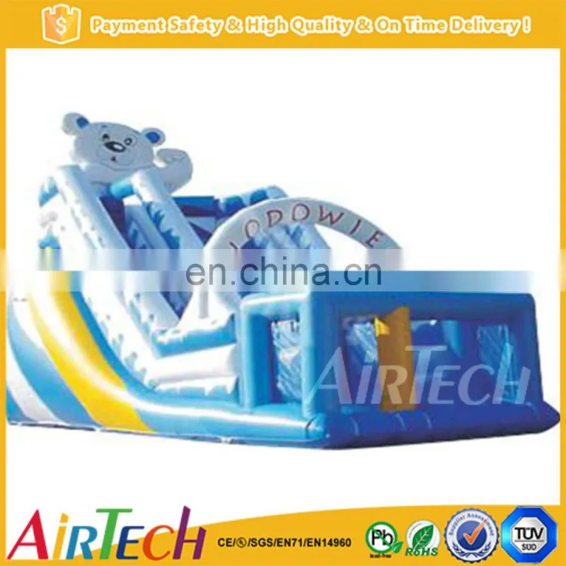 Professional factory cheap inflatable slide,animal bear slide