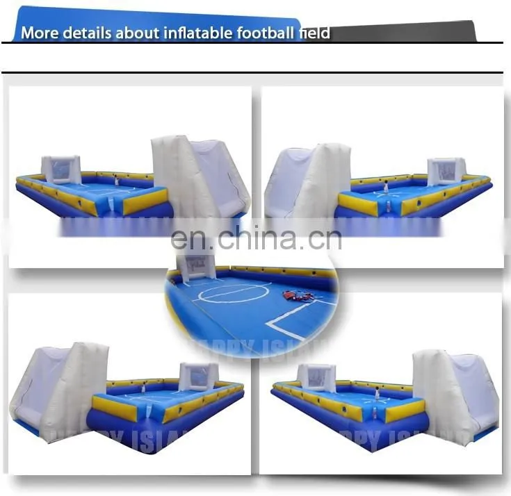 HI Commercial Outdoor Inflatable Ball Race Game Filed with Floor, PVC tarpaulin ball field for Football and Sport
