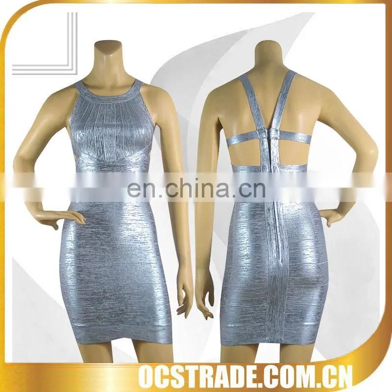 2014 high quality flour gold below the knee dresses for evening