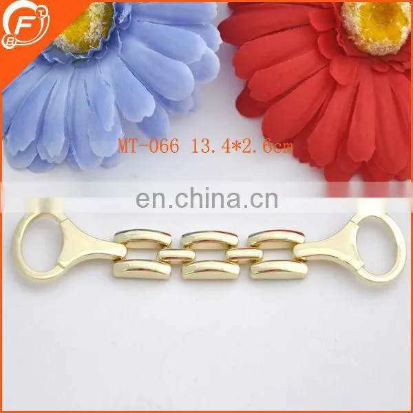 fashion gold color metal trim for knee high stretch riding boots
