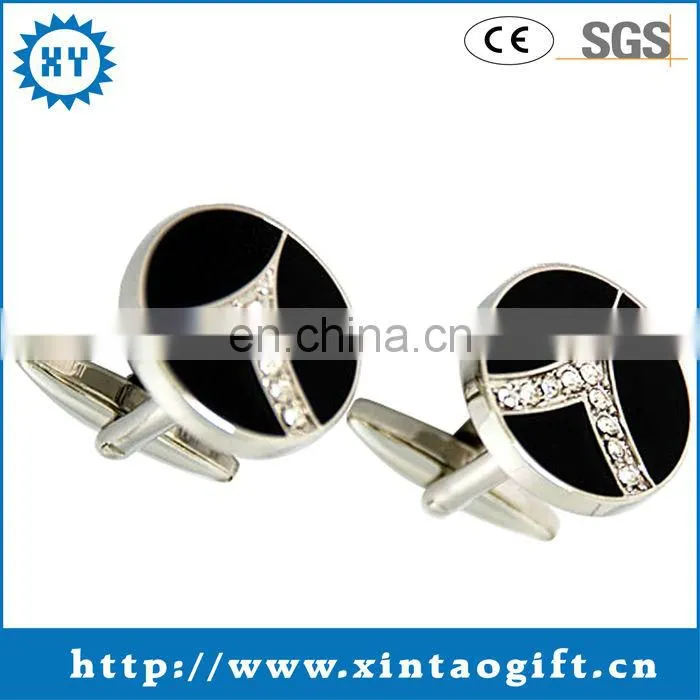 Promotion metal silver plating square silver cufflinks
