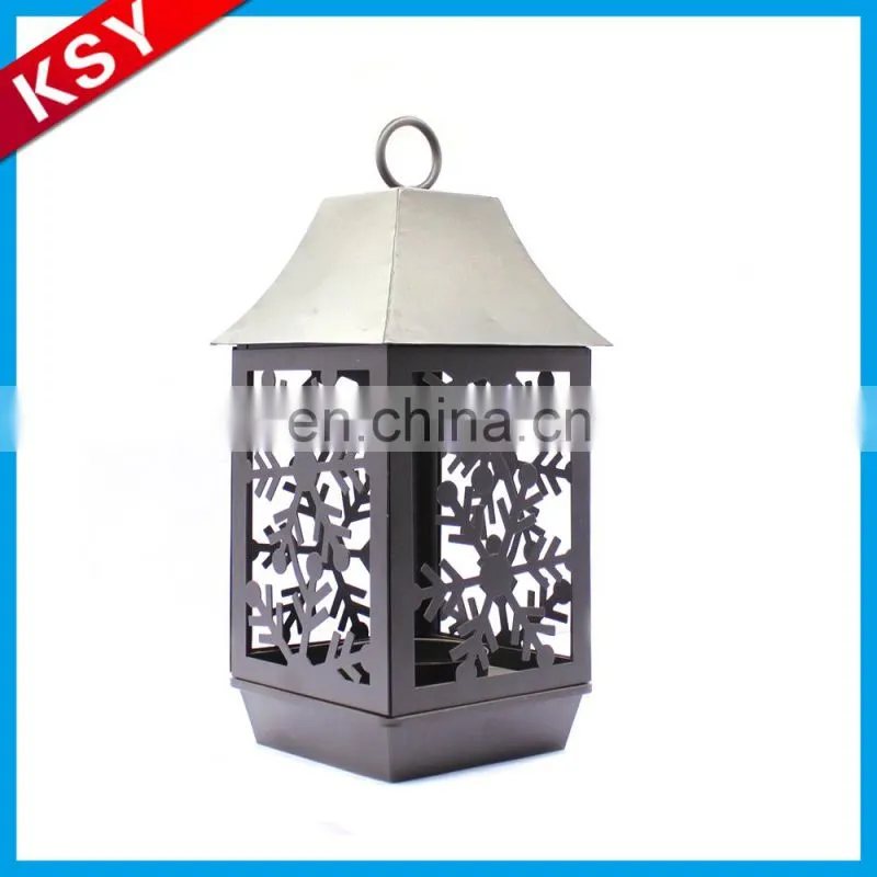 Popular Competitive Price Long Stemmed Metal Hanging Glass Tea Light Hexagon Candle Holder