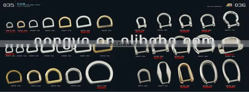 SA5066 metal slide buckles,pants/bags double d ring buckle Fashion double d ring metal bag strap accessories