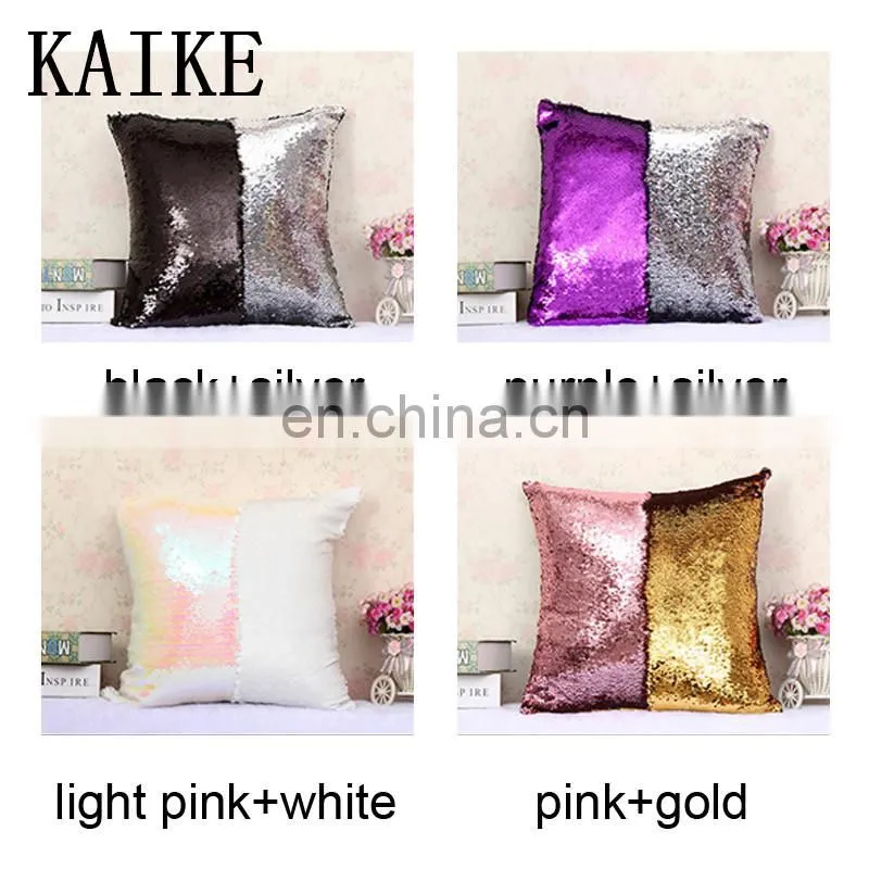 Custom new fashion headboard bed sequin pillow cushion covers