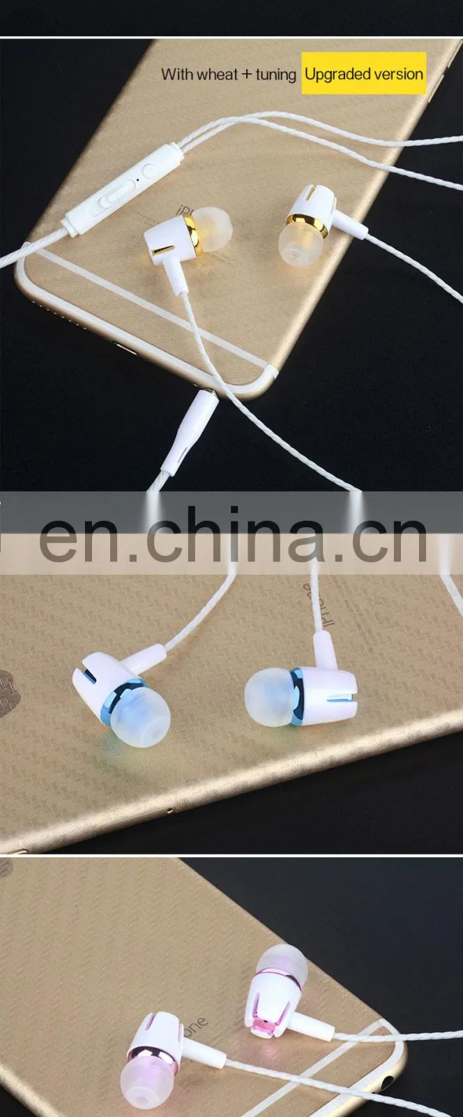 Golden Sky Mic 3.5Mm Jack Earpod Hand Free Earbuds For Iphone Earphone For Apple Headset Earpiece Wired And Wireless Earphone