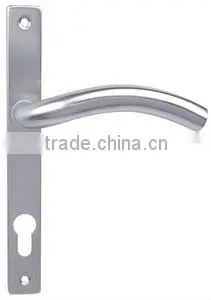 Tube Stainless Steel Door Lever Handle with Plate