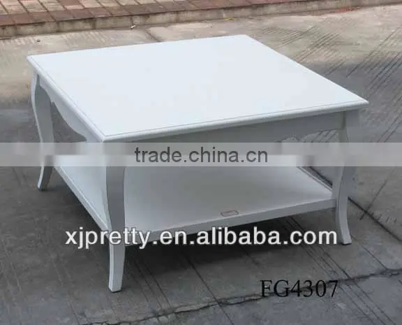 high quality modern white square wood coffe table living room furniture