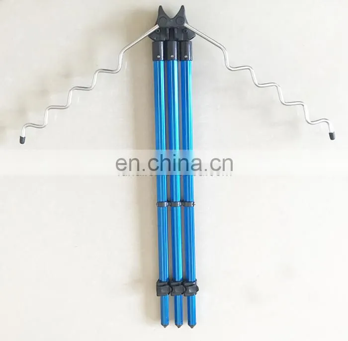 Outdoor Fishing Rod Telescopic Support 9 Rods Holder Sea Beach Fishing Rod Rests Tripod Stand Holder