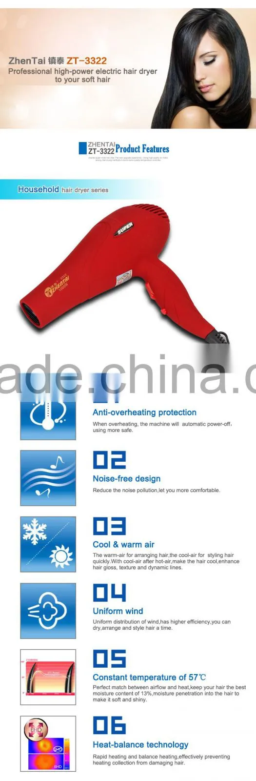 Wholesale Super Mute Hair Dryer Manufacturer Magic Hair Dryer