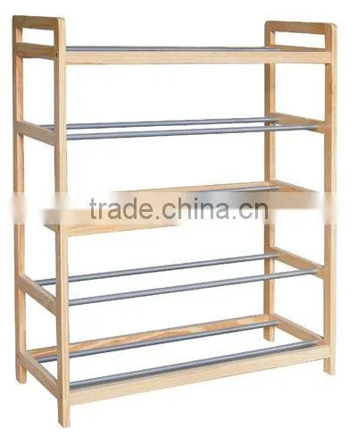 wooden shoes rack