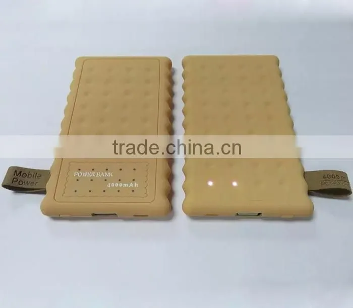 Wholesale alibaba Biscuit Power Bank charger 4000mAh for samsung