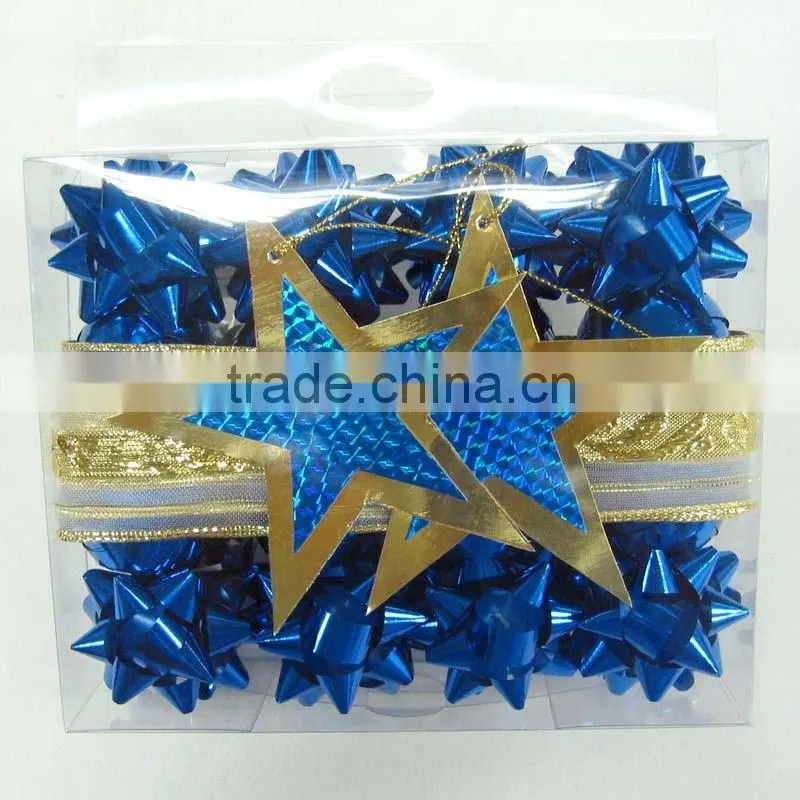 Metallic Gold Mini Star Bows/ Plastic Star Bow,Deluxe Bow