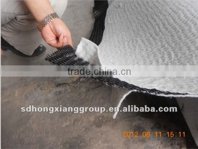 short fiber geotextile + 3d geonet core + PE geomembrane / composite geonet