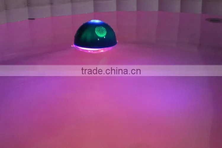 Ball design hot sale waterproof pool wireless stereo led bulb bluetooth floating speaker