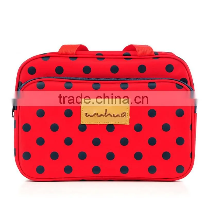 Stock wholesale baby diaper bag outdoor stroller travel dot nylon mommy cheap designer handbags