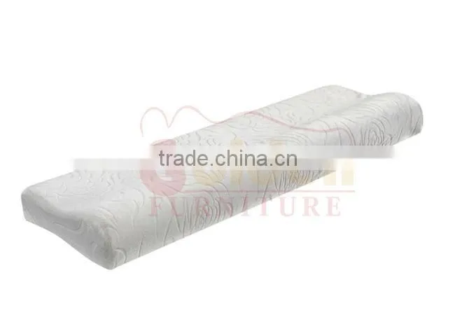 Velour Fabric Cover Super Large Contour Visco Elastic Memory Foam Couple Pillows