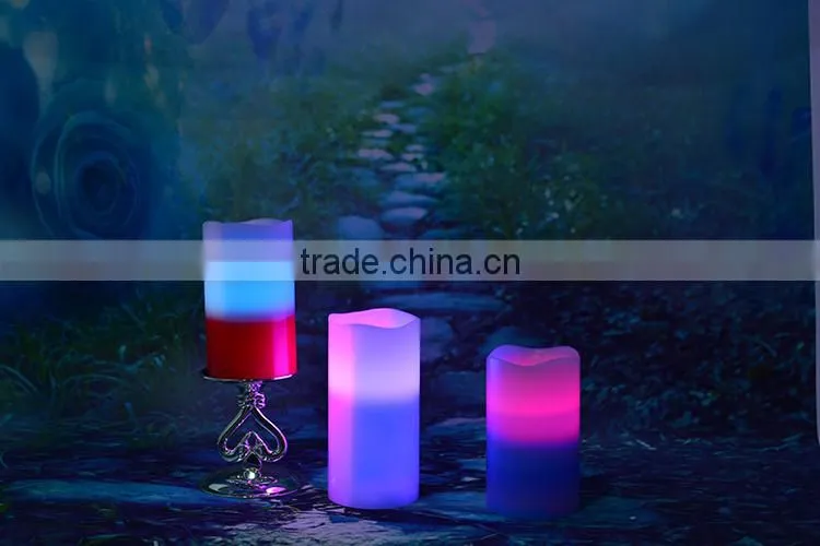 Moving Wick Unscented Wax Pillar Candle led mirage flameless candle