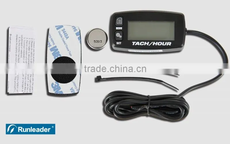 Backlight inducation digital tach hour meter engine hour meter RPM meter maintenance reminder for For Motorcycle Marine Boat ATV