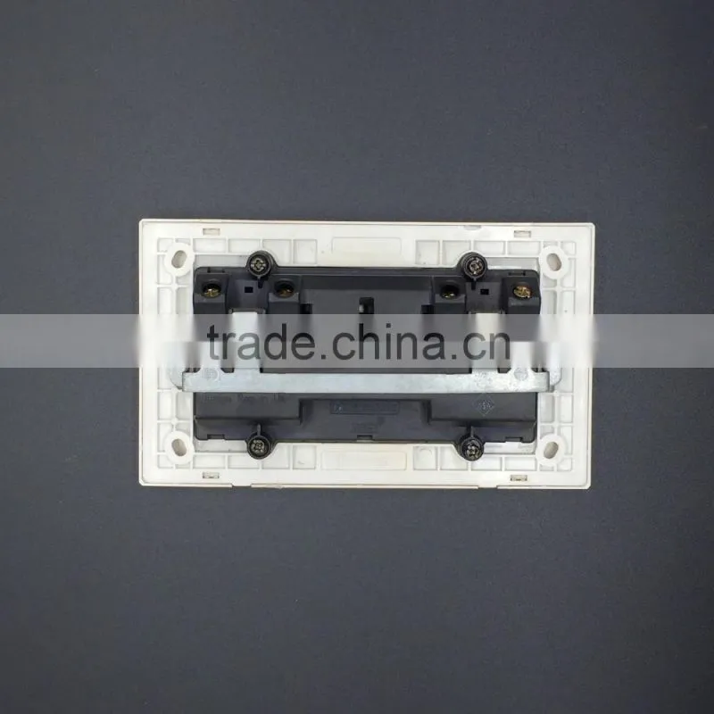 2 gang switch+6 pin socket, standard grounding socket, stardard grounding switch