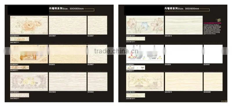 cheap water proof ceramic wall tile (300x600mm)