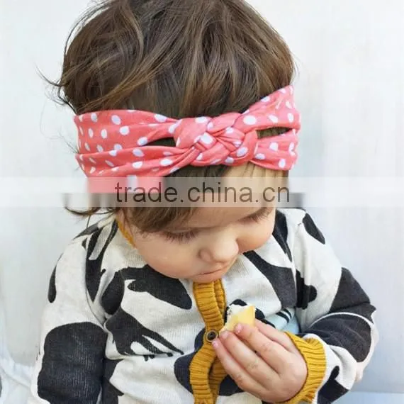 hot sale 2016 European Designs Children Knitted Cross Hair Bands Baby Girl Headbands