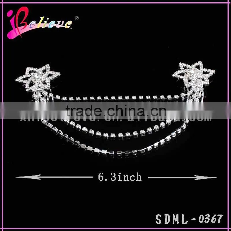 Crystal rhinestone claw chain wedding hair combs,wedding hair accessories,hair comb for bridal