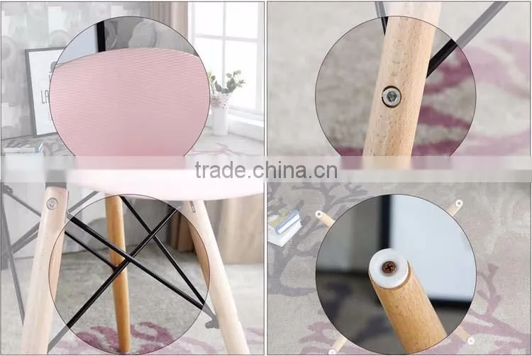 Grain Thicken Dinning Plastic Wood Garden Comfortable Cafe Modern Leisure Chair