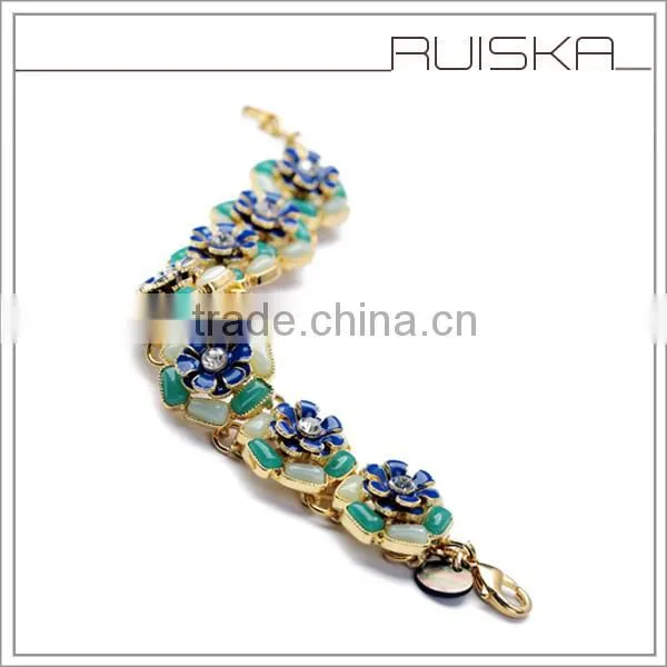 Acrylic Flower Shaped Gold Bracelet Designs Women