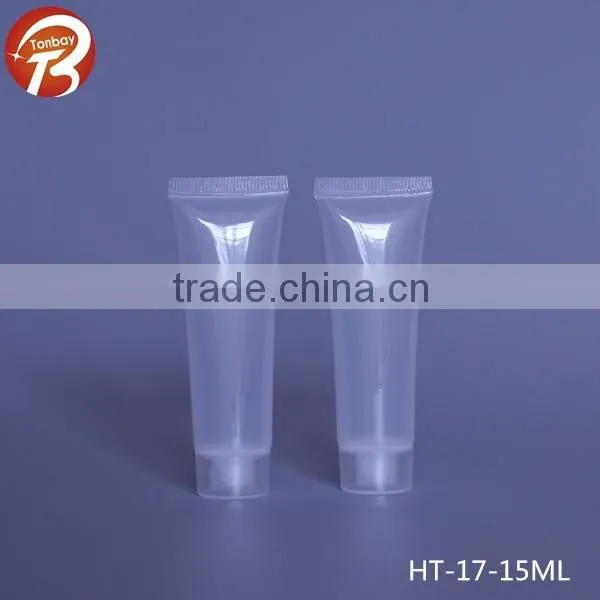 15ml 30ml 50ml PVC clear plastic tube for body lotion, and cosmetic tubes packaging