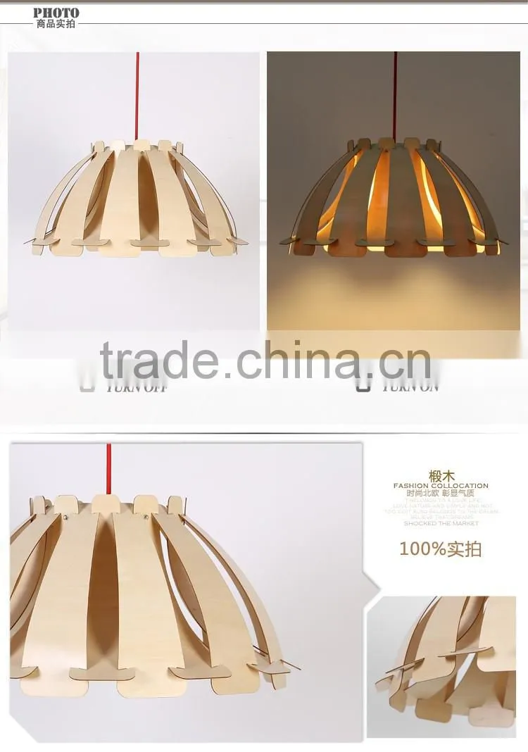 LED pendant Light JK-8005B-25 Edison Wooden Fixture Pendant Light