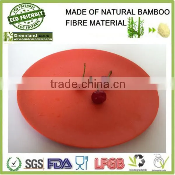 new fresh color fruit plate ,custom design hot plate,bamboo fibre dish set