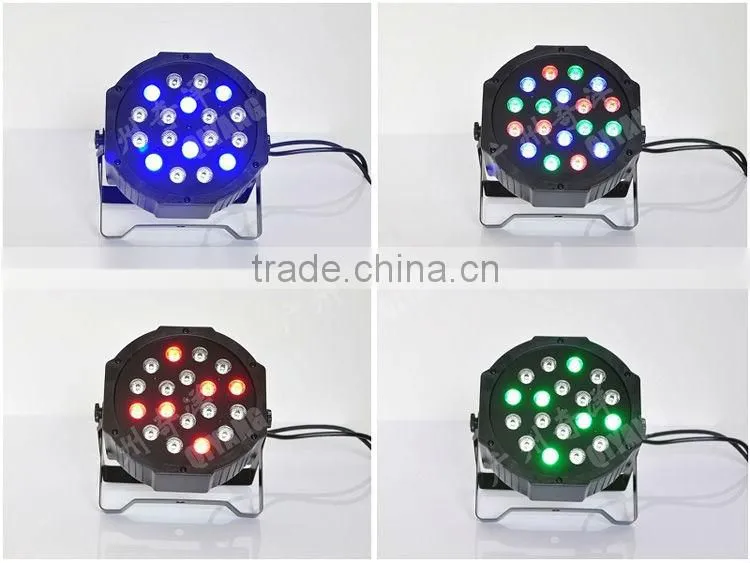 LP7-1803A 18pcs 3W RGB plastic flat LED PAR LIGHT