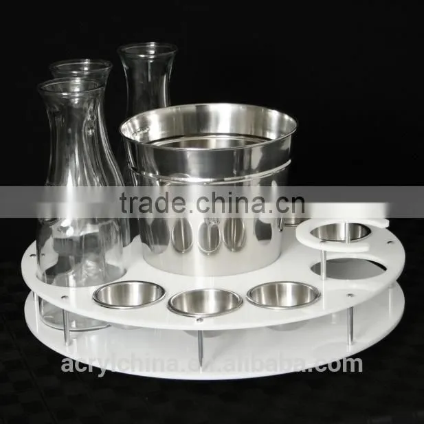 2015 customized acrylic Bottle Service Trays