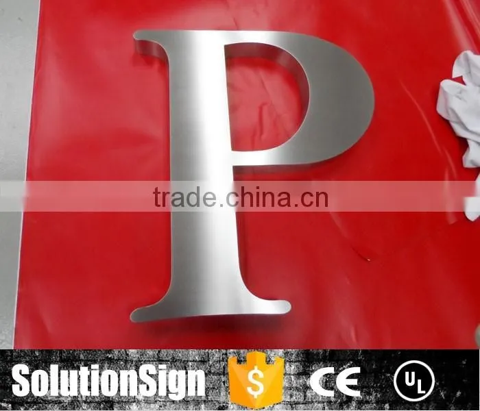 stainless steel alphabet sign 3d chrome letters or numbers