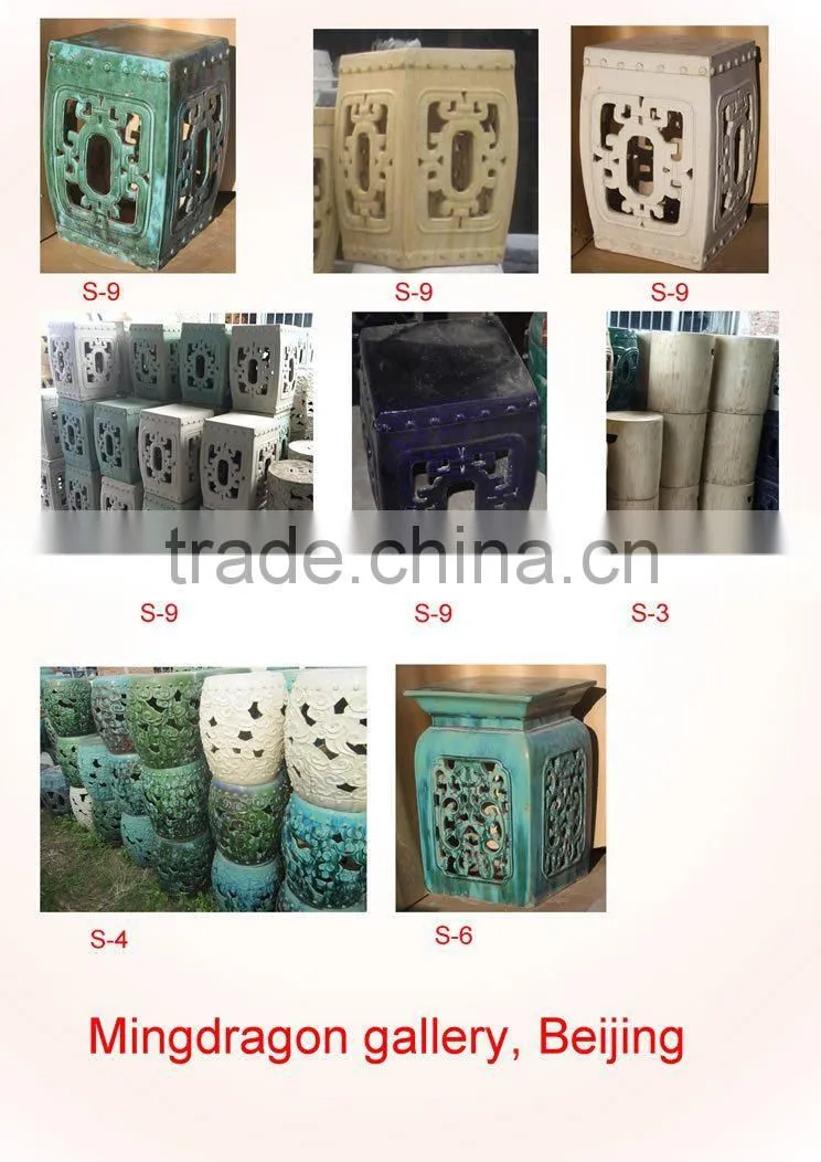 Modern Chinese Porcelain Decorative Stool