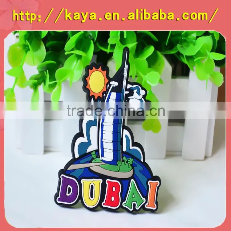2016 soft pvc promotional cities fridge magnet