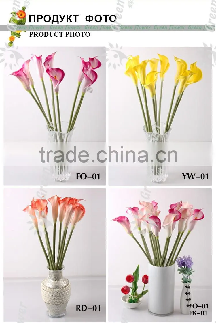 2016 wholesales Calla Lily Real Touch PU Artificial Flowers for Home Wedding Party Decorations